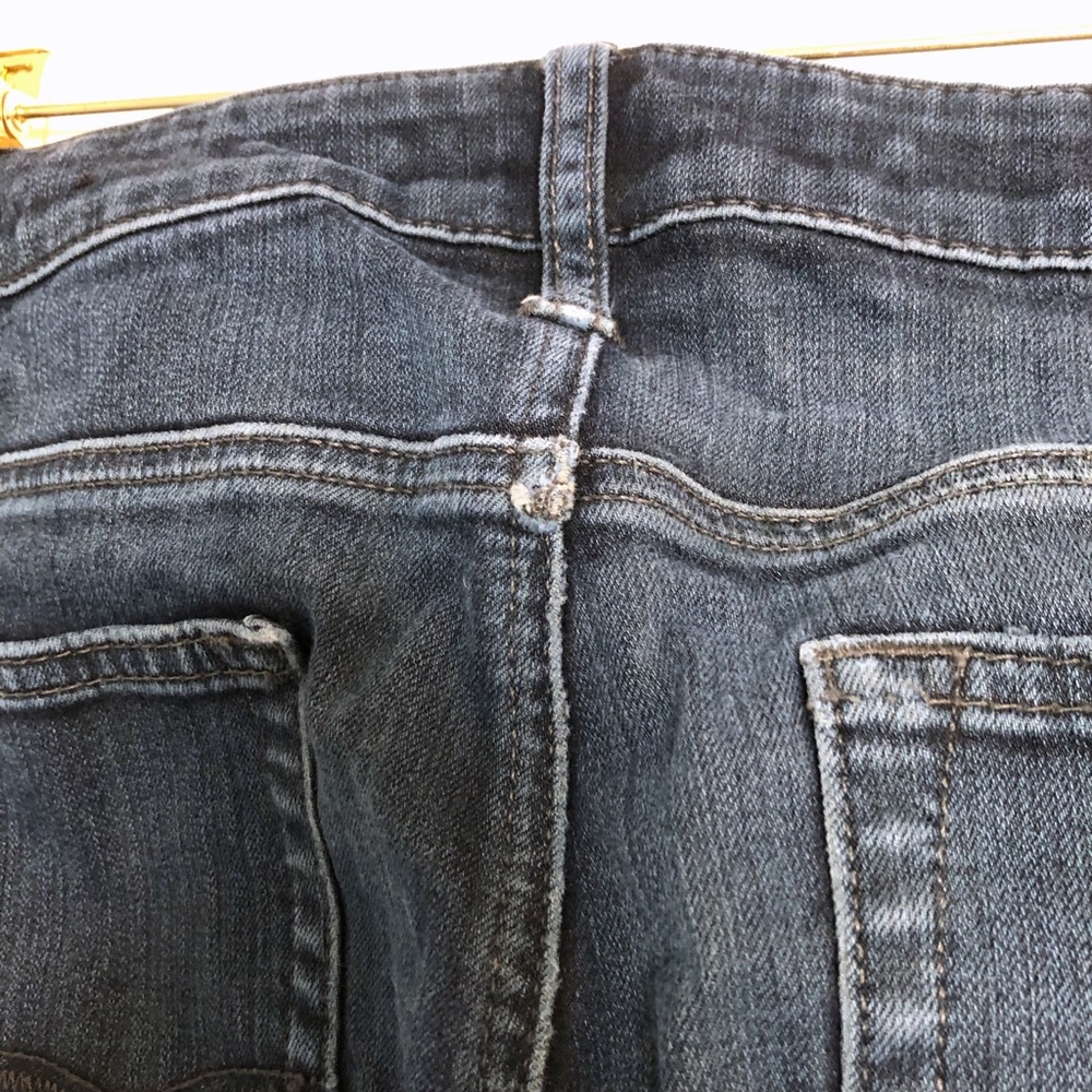 American Eagle Dark Wash Mid Rise Skinny Jeans - Picture 5 of 7